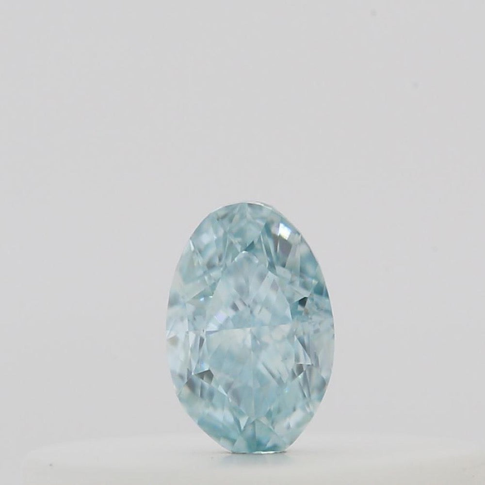 GIA 彩鑽 藍鑽 0.08ct Fancy Intense Green-blue