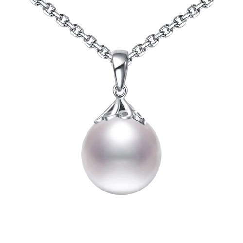 18K White Gold Pearl Pendant