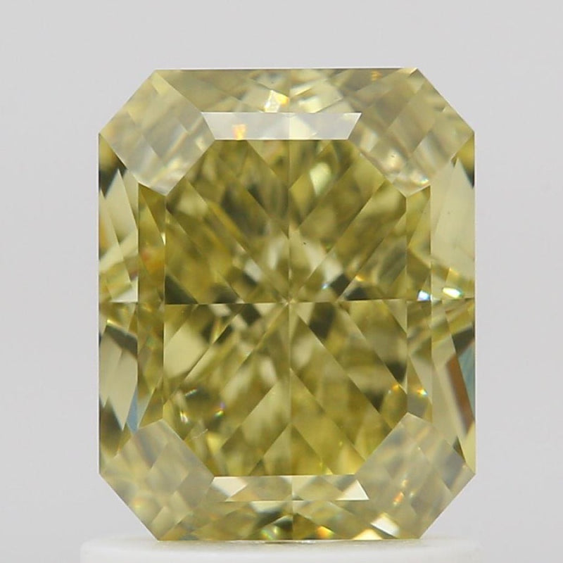 GIA 彩鑽 黃鑽 1.52ct Fancy Deep Grayish Greenish Yellow