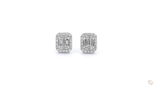 18K白金 0.19ct 鑽石耳環
