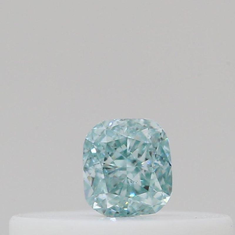 GIA 彩鑽 綠鑽 0.09ct Fancy Intense Blue-green