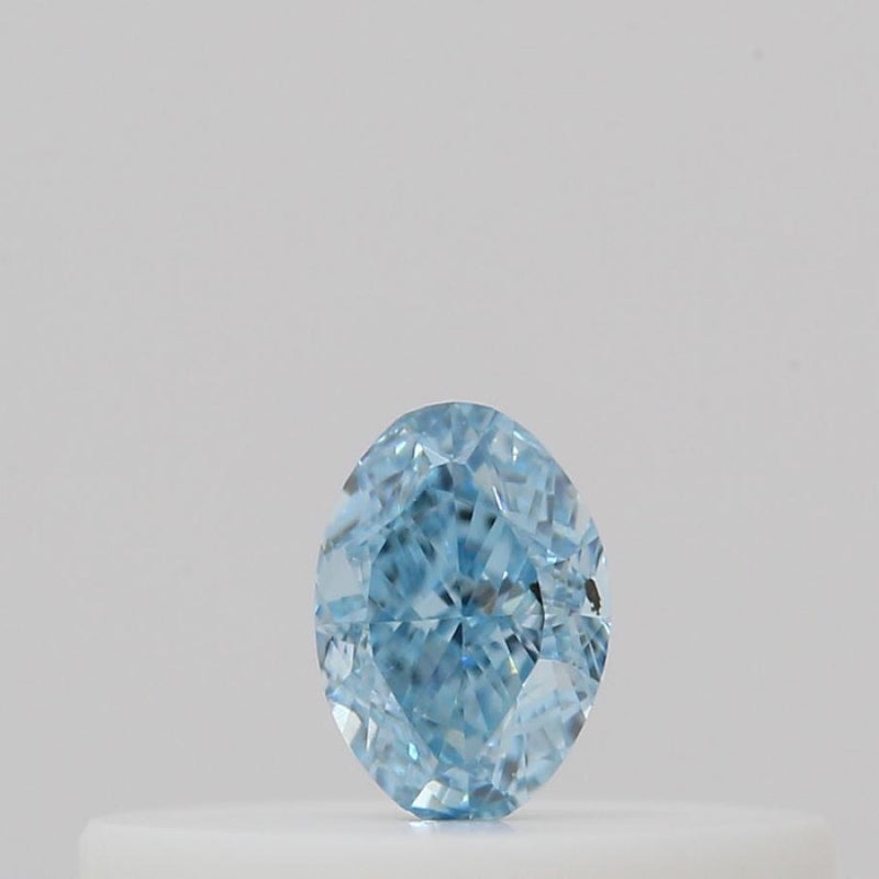 GIA 彩鑽 藍鑽 0.09ct Fancy Intense Greenish Blue