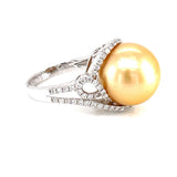 18K White Gold Pearl Ring