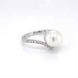 18K White Gold Pearl Ring