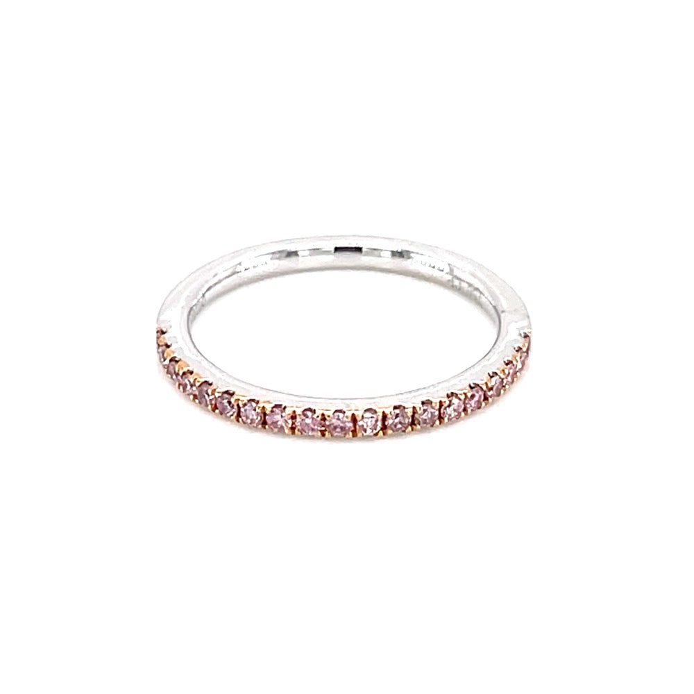 18K White Gold 0.20ct Pink Diamond Ring