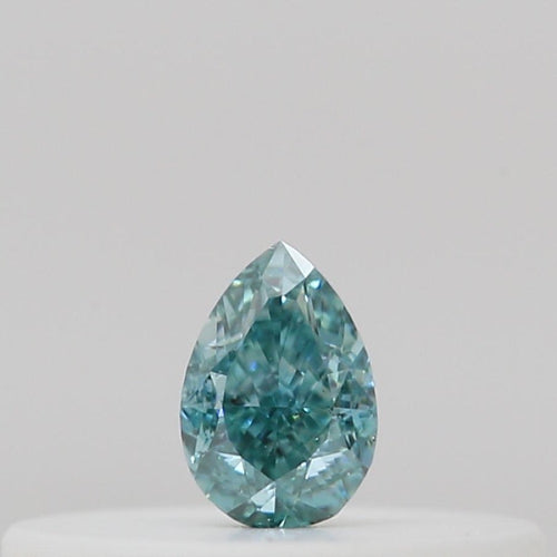 GIA 彩鑽 綠鑽 0.08ct Fancy Vivid Blue-green