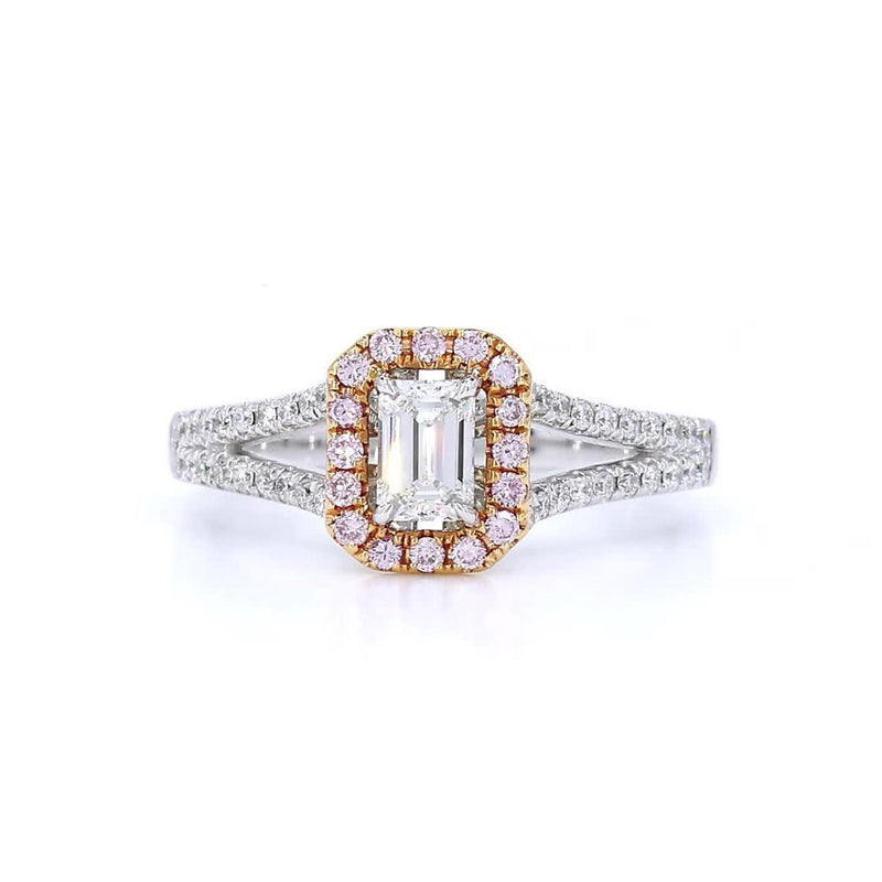 18K白金 0.30ct 粉紅鑽戒指