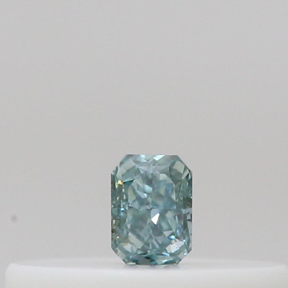 GIA 彩鑽 綠鑽 0.04ct Fancy Intense Bluish Green