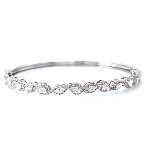 18K White Gold 0.47ct Diamond Bangle