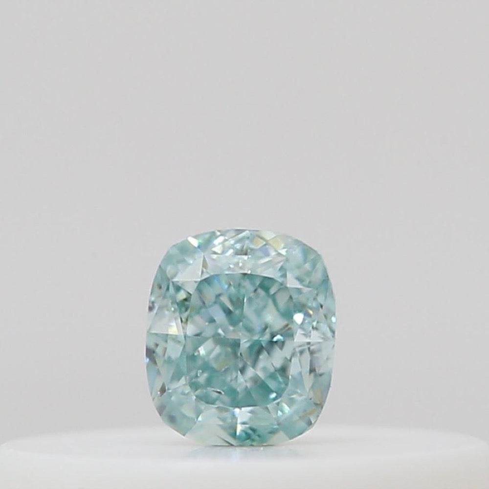 GIA 彩鑽 綠鑽 0.08ct Fancy Intense Blue-green