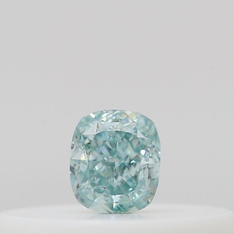 GIA 彩鑽 綠鑽 0.08ct Fancy Intense Blue-green