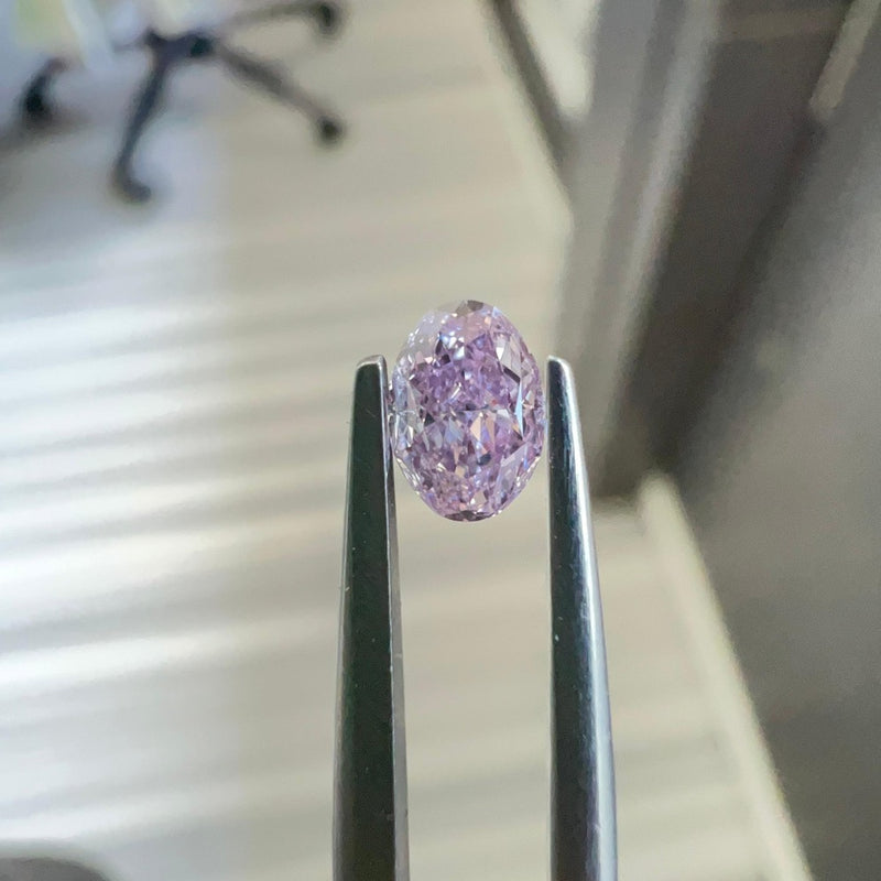GIA 彩鑽 紫鑽 0.3ct Fancy Intense Pink-purple