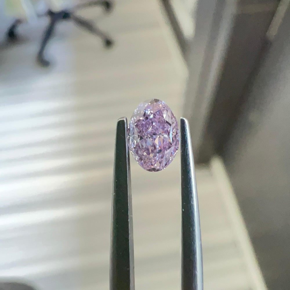 GIA 彩鑽 紫鑽 0.3ct Fancy Intense Pink-purple