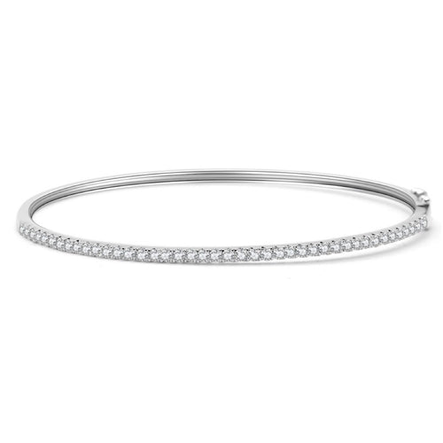 18K White Gold 0.88ct Diamond Bangle