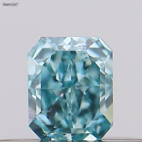 GIA Fancy Colour Diamond 0.2ct Fancy Vivid Blue-green