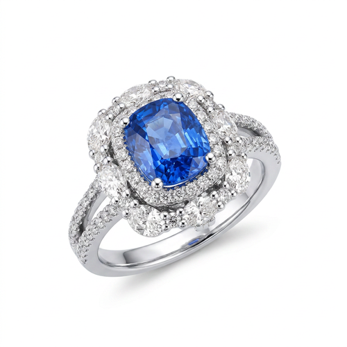 18K White Gold 1.98ct Sapphire Ring