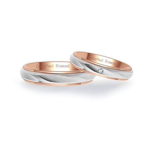Feerie Porte Wedding Band Pair FP912-