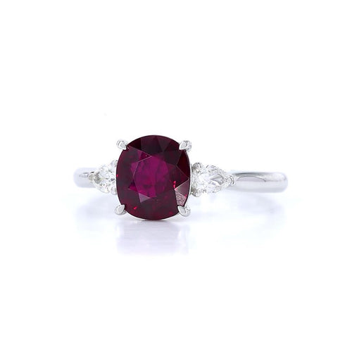 18K White Gold 1.57ct Ruby Ring