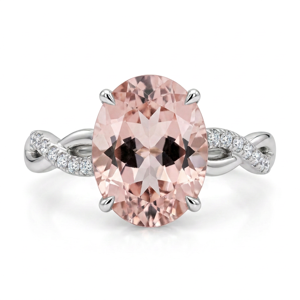 18K White Gold 2.00ct Morganite Ring
