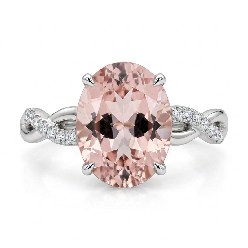 18K White Gold 2.00ct Morganite Ring