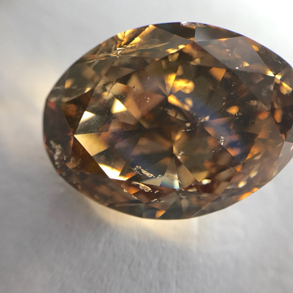 GIA 彩鑽 啡鑽 24.56ct Fancy Dark Orangy Brown