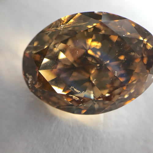 GIA 彩鑽 啡鑽 24.56ct Fancy Dark Orangy Brown
