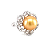 18K White Gold Pearl Ring