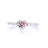 18K White Gold 0.15ct Pink Diamond Ring