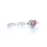 18K White Gold 0.15ct Pink Diamond Ring