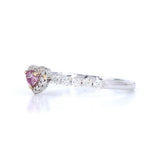 18K White Gold 0.15ct Pink Diamond Ring
