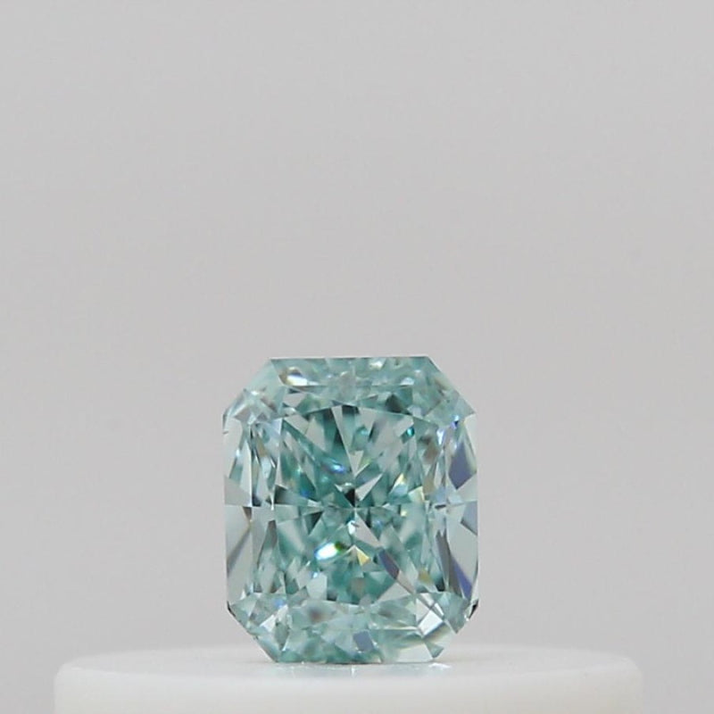 GIA 彩鑽 綠鑽 0.12ct Fancy Intense Blue-green