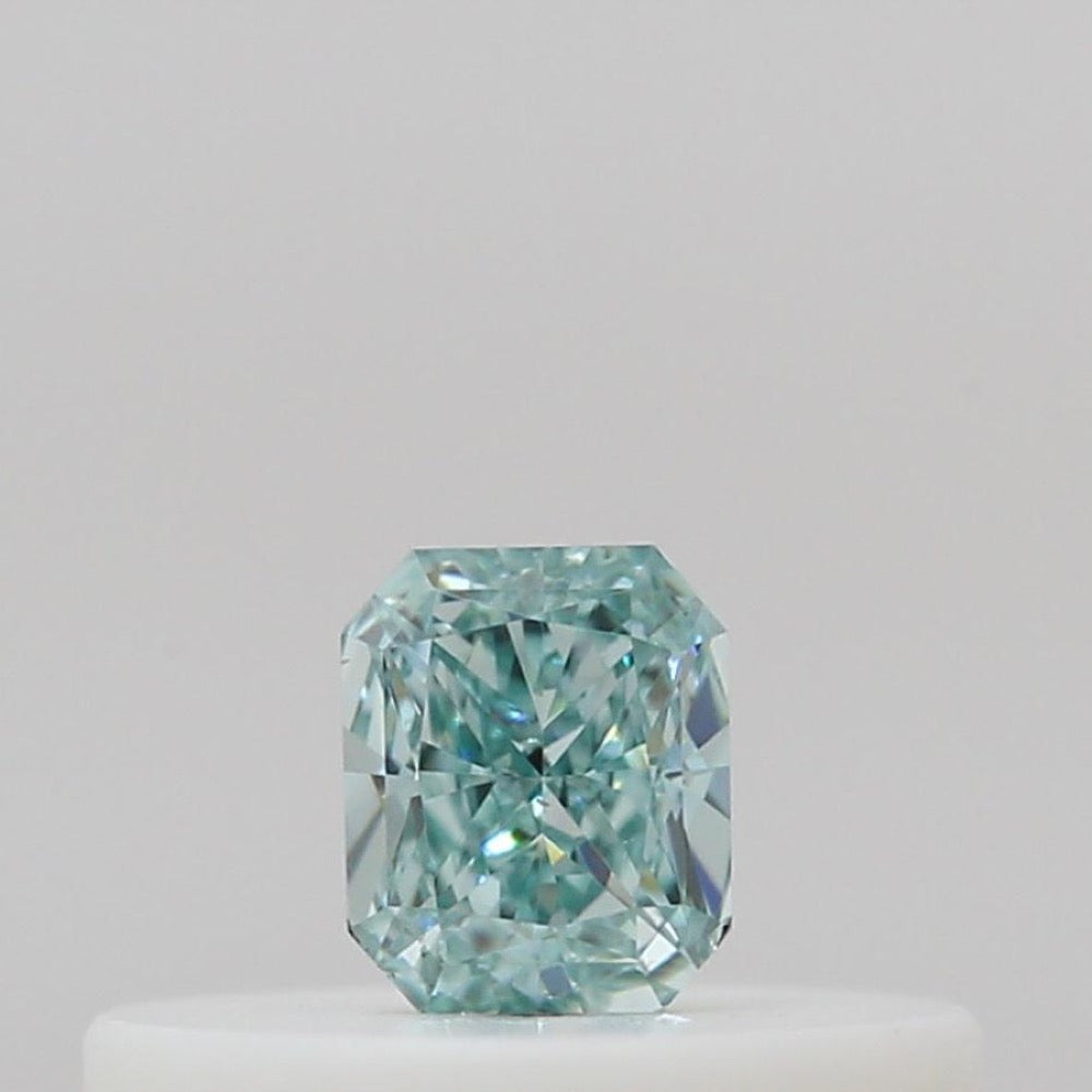GIA 彩鑽 綠鑽 0.12ct Fancy Intense Blue-green