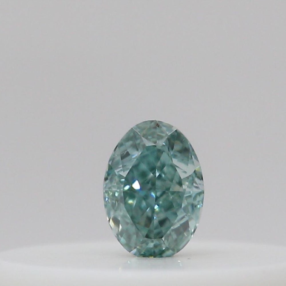 GIA 彩鑽 綠鑽 0.04ct Fancy Intense Blue-green