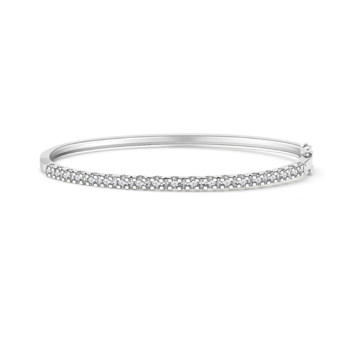 18K White Gold 0.53ct Diamond Bangle
