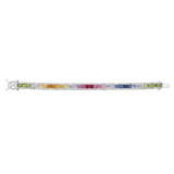 18K White Gold Rainbow Sapphire Bracelet