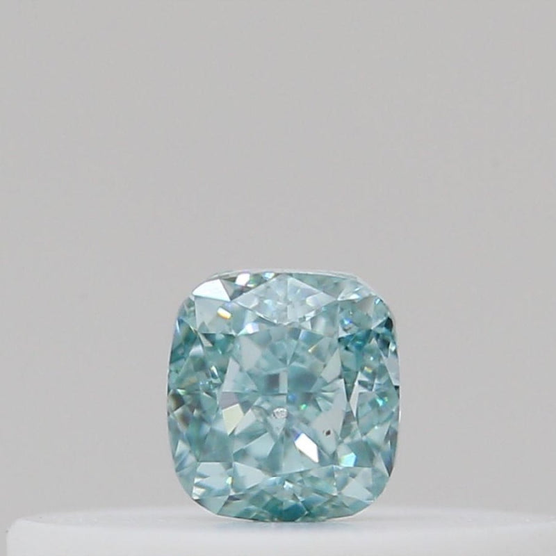 GIA 彩鑽 綠鑽 0.11ct Fancy Intense Blue-green