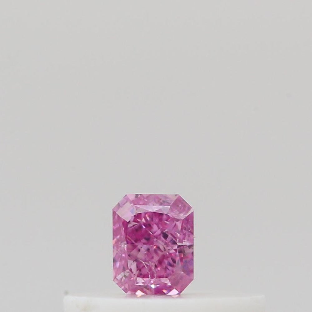 GIA 彩鑽 粉紅鑽 0.11ct Fancy Vivid Purplish Pink