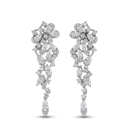 18K White Gold 0.82ct Diamond Earrings