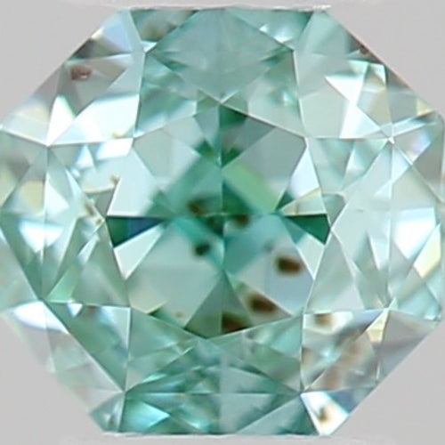 GIA Fancy Colour Diamond 0.07ct Fancy Vivid Bluish Green
