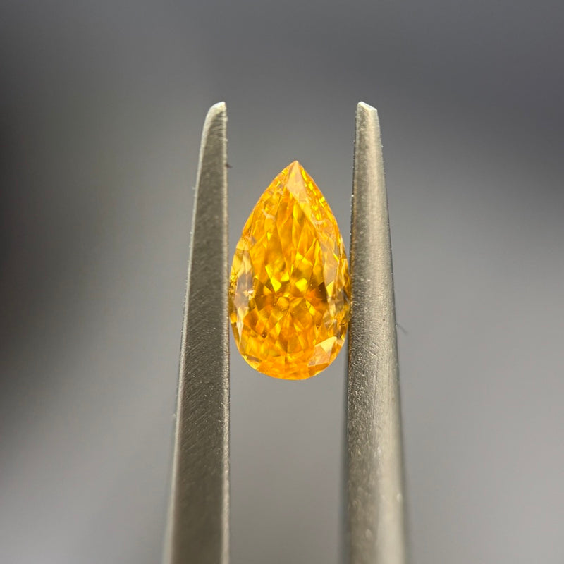 GIA 彩鑽 橙鑽 0.39ct Fancy Vivid Yellowish Orange