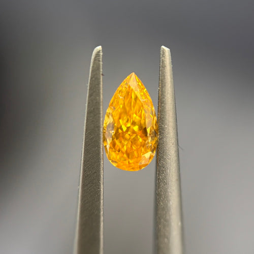 GIA Fancy Colour Diamond 0.39ct Fancy Vivid Yellowish Orange