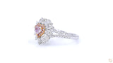 18K白金 0.34ct Fancy Purplish Pink 粉紅鑽戒指