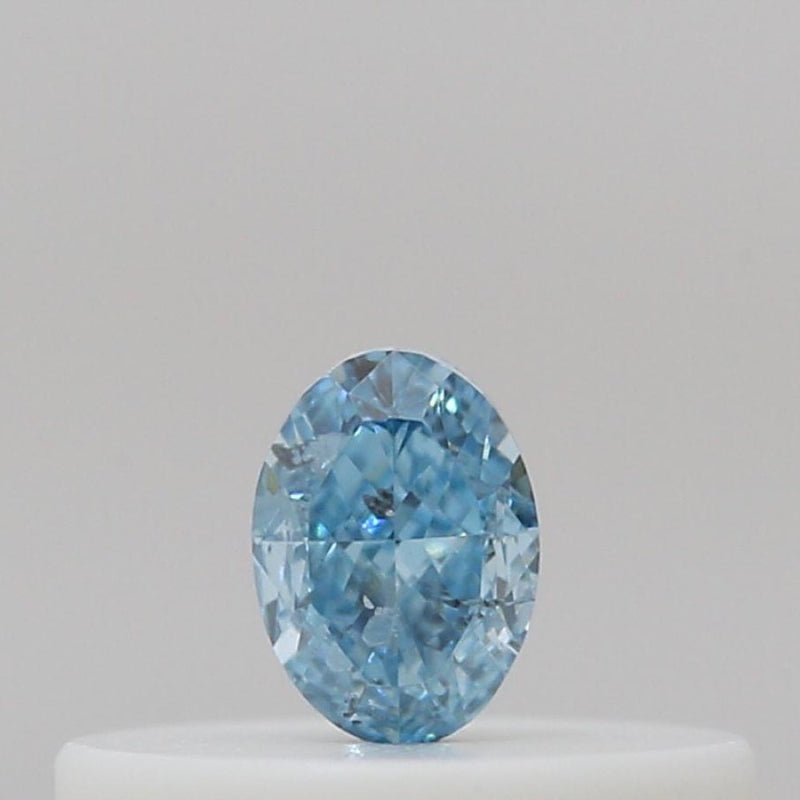 GIA 彩鑽 藍鑽 0.11ct Fancy Intense Green-blue