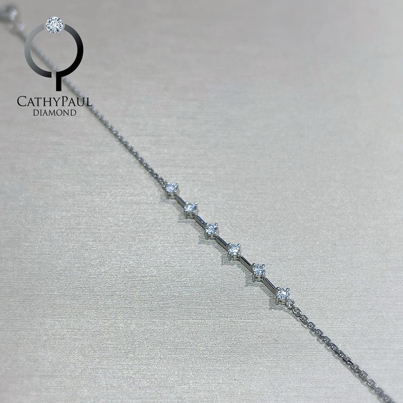 18K白金 0.20ct 鑽石手鏈