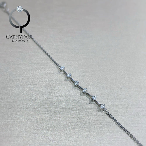 18K White Gold 0.20ct Diamond Bracelet
