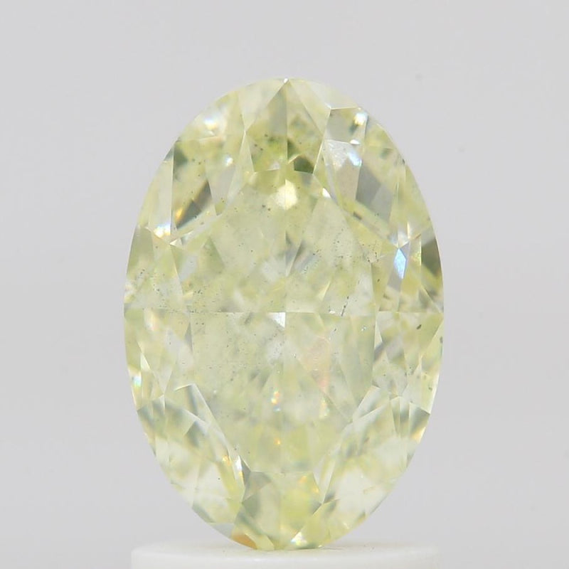GIA 彩鑽 黃鑽 2.02ct Light Green-yellow