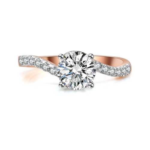Rose Gold Diamond Ring Setting R452