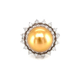 18K White Gold Pearl Ring