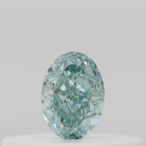 GIA 彩鑽 綠鑽 0.13ct Fancy Intense Bluish Green