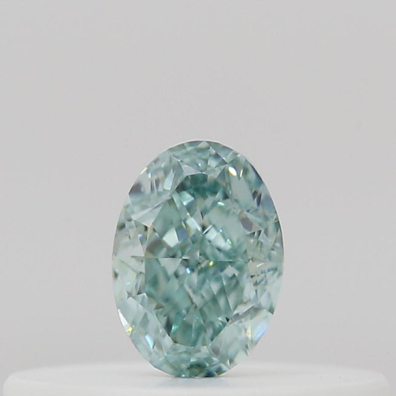 GIA 彩鑽 綠鑽 0.13ct Fancy Intense Bluish Green